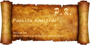 Pastila Kamilló névjegykártya